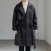 2025 Spring Autumn New Product Youth Trendy Brand Medium And Long Jacket Loose Wear British Windbreaker Coat Men's_viptrois.com