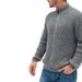 Loom 2024 Autumn Winter New Sweater Cardigan European American Solid Color Zipper High Collar Knitted Jacket Plus Size_viptrois.com