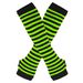 Korean Style Gloves Arm Cosplay Anime Black And White Striped Fingerless Cotton Long Wrist Sleeves_viptrois.com