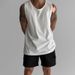 Men's Slim Fit Solid Color Sports Fitness Tank Top Summer Trendy_viptrois.com