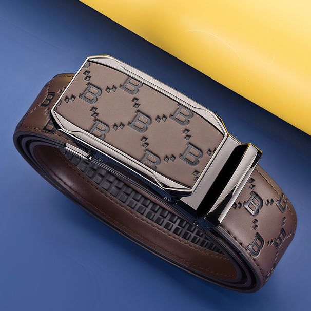 Fashion Designer Belt Men Automatic Buckle Belt Genuine Leather Belt Personalised Printed Strap Casual Business Men's Belt_viptrois.com