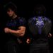 Men's Gothic Streetwear Gym T-Shirt – Oversized Dark Print Short Sleeve (Black/White With Demon Skull Design)_viptrois.com