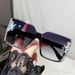 Women's Glasses fashion sunglasses big face slimming net celebrity style sunscreen diamond rhinestone glasses_viptrois.com