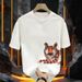 Fashion Trend Ins Personality Creative High Quality Loose Short Sleeve Large Size Men's T-Shirt 2025 Summer Top_viptrois.com