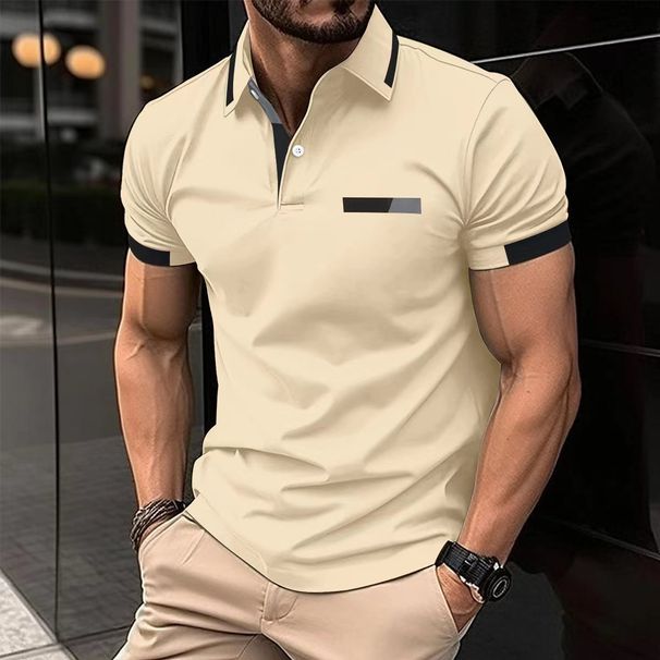Men Summer Short Sleeve 100% Polyester Polo Shirt 3D Digital Print Business Casual Turn-down Collar Polo Shirt_viptrois.com