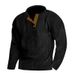 2024 Spring And Autumn New Hot Selling Men's Outdoor Corduroy Casual Round Neck Solid Color Long Sleeve Sweatshirt_viptrois.com