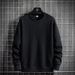 Men's Clothing Sweatshirt Men's Spring And Autumn Trendy Jacquard Long Sleeved T Shirt Large Size Loose Casual Round Neck Pullover Bottoming Shirt_viptrois.com