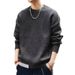 Autumn And Winter Sweater Men's Round Neck Casual Loose Knit Sweater Color Blocked Sweater_viptrois.com