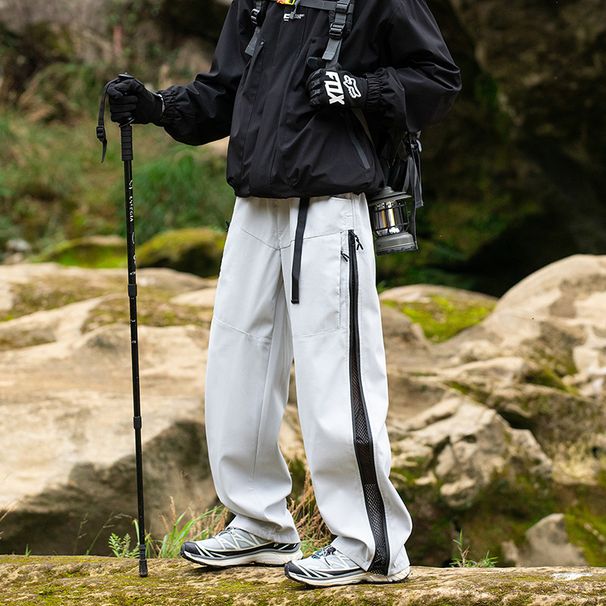 Men's Clothing Trendy Mountain Series Outdoor Three Proof Assault Pants Men's Waterproof And Windproof Side Zipper Straight Pants Couple Trousers_viptrois.com
