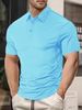 Men's Clothing Foreign Trade Men's Short Sleeved T Shirt Summer Fashion Casual Loose Lapel Pearl Cotton Polo Shirt_viptrois.com