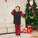Christmas plaid printed family family pajamas set_viptrois.com