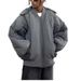 Men's Clothing INS hot winter patchwork contrast color hooded functional style men and women loose double layer zipper thickened cotton jacket trend_viptrois.com