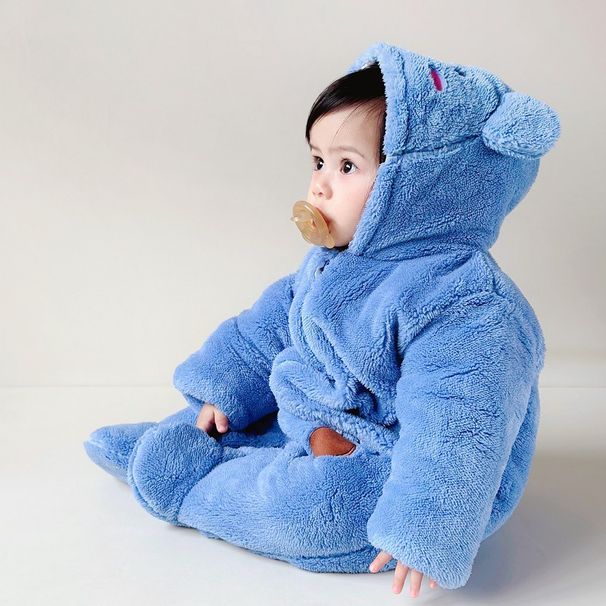 Kids'clothing Thickened newborn clothes go out cotton-padded baby winter clothes warm foot wrap cotton_viptrois.com