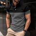 Summer Men's Short Sleeved Polo Shirt Business Casual Collar T-shirt Plus Size Breathable Top European And American Plus Size_viptrois.com