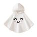 Cross Border Children's Clothing Halloween Children's Plush Cloak Autumn And Winter Style Furry Smiley Hooded Shawl Holiday Costume_viptrois.com