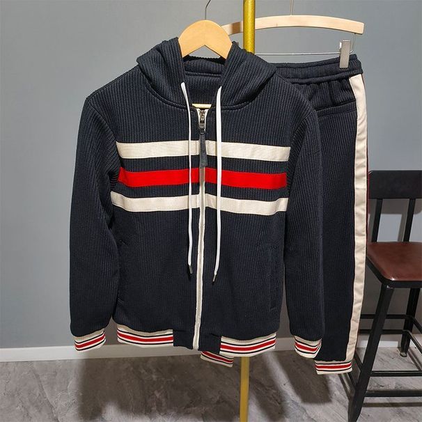 2024 New Sports Men's Autumn Winter Same Style Top Pants Women, Trendy And Fashionable Korean Edition, A Complete Set_viptrois.com