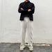 Men's Clothing Autumn And Winter Soft Sticky Patchwork Deconstruction Straight Wide Leg Autumn And Winter Sweatpants_viptrois.com
