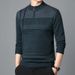 Loom Autumn Winter New Men's Half-Zip Knitted Sweater Fleece Lined Thickened Pullover Base Shirt European American Style Men_viptrois.com