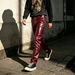 Men's Clothing Slim Fit PU Leather Pants High Street Casual Motorcycle Trendy Bottoms_viptrois.com