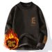 New Men's Thickened Fleece Sweater Knitted Warm Sweatshirt For Young Men Autumn Winter Fashion Round Neck Long Sleeve_viptrois.com
