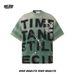 Men's Clothing New Retro Inkjet Heavy Washed Fashion Men's Short Sleeve Dopamine Girls' Half Sleeve Couple Cotton T Shirt_viptrois.com