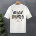 Trendy Brand American Printed Short T-shirt Made Of Pure Cotton, Trendy Sleeved, Summer New Style, Loose Half Sleeved_viptrois.com