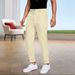 Summer Men's Slim Fit Cropped Casual Pants Solid Color Versatile Business Breathable Trousers_viptrois.com