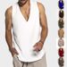 Men's Clothing Men's Summer Sun Cotton Vest Solid Color Sleeveless Casual Sports Loose Fit Style For Formal & Casual_viptrois.com