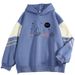 American Style Color Block Sweatshirt For Men, Loose Fit, Niche Cat Print Pullover, Cool And Stylish Outerwear_viptrois.com