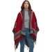 Unisex Shawl Spring and Autumn winter cloak Ethnic style Love red fringe hooded cloak_viptrois.com
