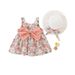 Kids’ Clothing Rose Slings On The Back Korean Style Girl's Dress With Hat_viptrois.com