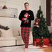 Christmas Snowflake red and green plaid Christmas family print home suit set_viptrois.com