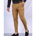 New Men's Solid Color Slim Fit Casual Trousers European And American Style Fashionable Business Pants With Pocket For Men_viptrois.com