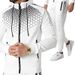 New Sportswear Men's Zippered Hooded Jacket With Honeycomb Print Casual Hoodie And Pants Set_viptrois.com