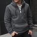 Men's Clothing Men's Zip-Up Hooded Sweatshirt – Casual Pullover With Drawstring & Side Pockets (S-XXL, Navy/Black/Charcoal)_viptrois.com