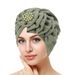 new four season multi color flower solid color wrinkled long one sided appliqué headscarf hat fashionable street photography hat_viptrois.com