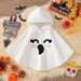 Cross Border Children's Clothing Halloween Children's Plush Cloak Autumn And Winter Style Furry Smiley Hooded Shawl Holiday Costume_viptrois.com