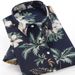 Men's Clothing Beach Flower Short Sleeved Shirt Men's Cotton Breathable Comfortable Plus Size Loose Summer Shirt_viptrois.com