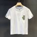 Summer New T-shirt Short-sleeved Men's Half-sleeved Printed Trendy Round Neck Trendy Brand Simple Fashion Versatile Casual T-shirt_viptrois.com