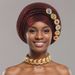 New Exaggerated Gold Stamped Shutters, Multi Layered Sponge Stacking, Colorful Side Accessories, African Turban Hat Bag_viptrois.com