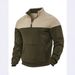 Hot-selling Color Block Half-zip Pullover Outdoor Fashion Casual Sweatshirt_viptrois.com