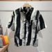 Niche Trendy Brand Summer Ink Printing Thin Shirt Men's Trendy Brand High-end Fashion Short-sleeved Shirt Trendy Men's Clothing_viptrois.com