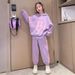 Girls' Hoodie Spring And Autumn 2023 New Western-style Women's Clothing Children's Autumn Edition Loose Two-piece Set_viptrois.com