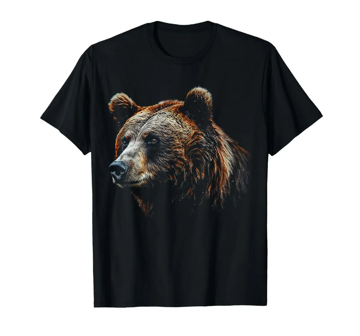 Bear Lover Artwork Animal Motif Bear T-Shirt Mens Womens Tees Top_viptrois.com