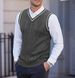 Men's Clothing Men's Waistcoat Knitted Vest Sleeveless Casual Large Size Men's Clothing Foreign Trade Style V Neck Thickened Vest Bottoming Shirt_viptrois.com