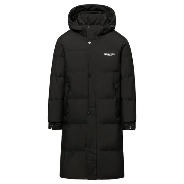 Men's Clothing Winter Down Jacket For Men Winter New Style Long Style Over The Knee Lengthened Thickened Warm Simple Versatile Jacket_viptrois.com