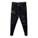 Men's Clothing Fashion Slim Fit Holes Handsome Trendy Men's Pants_viptrois.com