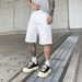 Men's Clothing New Trendy Korean Style Ripped Jacquard Denim Shorts Men's Summer Thin Loose Casual Men's Five Point Jeans_viptrois.com