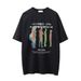 Men’s Clothing Thermal Imaging Silhouette Abstract Print Short Sleeved T Shirt For Men Street Trend Summer Washed Distressed Round Neck Casual T Shirt_viptrois.com