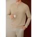 "Men's Henley Collar Knit Sweater – Lightweight Business Casual Pullover For Autumn & Winter"_viptrois.com